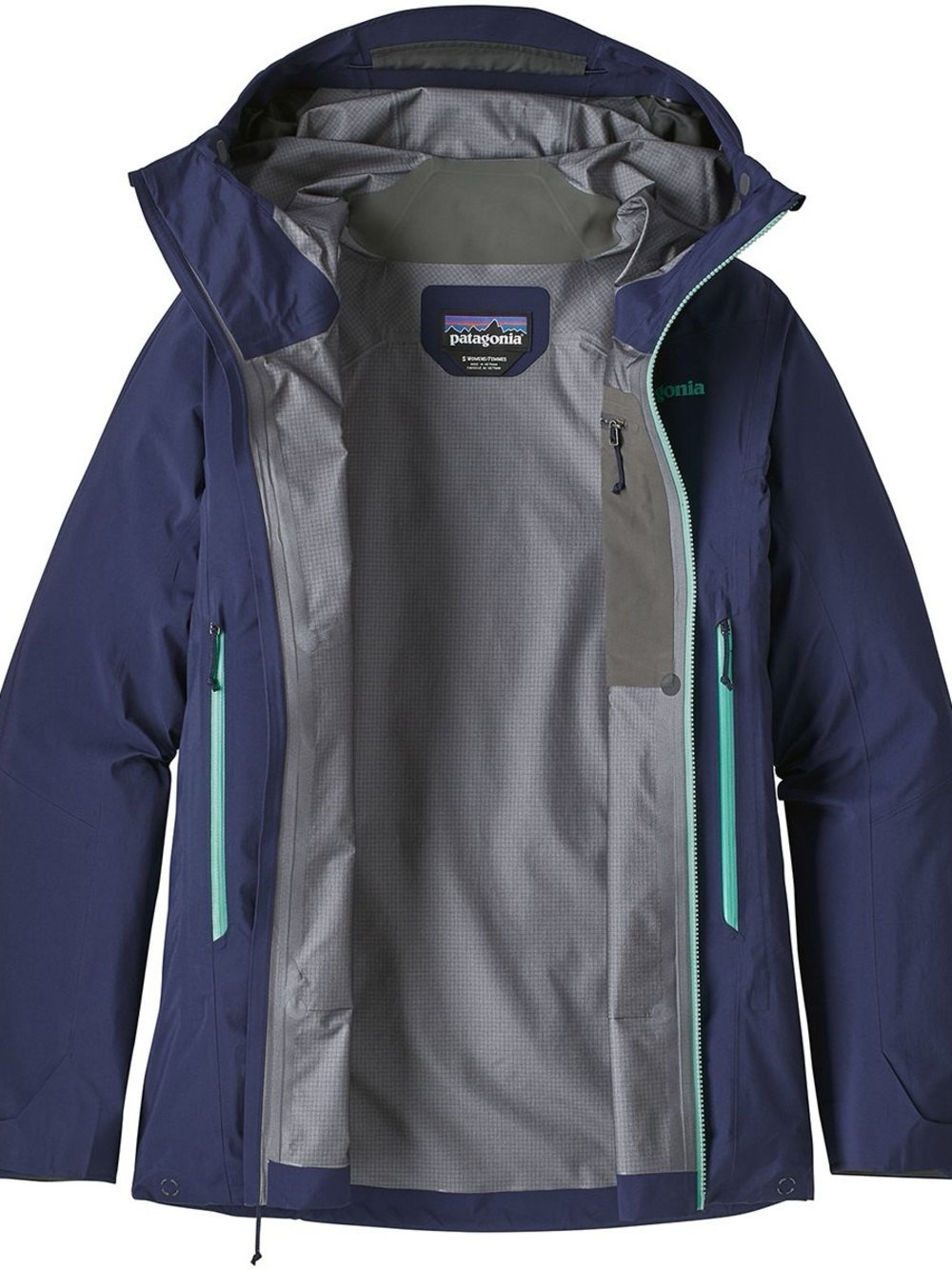 Patagonia Women’s Stretch Rainshadow H2No Waterproof Rain Jacket Hooded Large